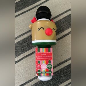 Packed Party Bluetooth Karaoke Microphone with Green and Red Accents